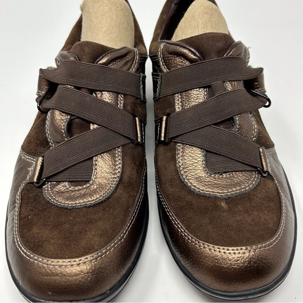 Softspots Alice Brown Leather Comfort Adjustable Walking Sneakers Size 10 - Picture 5 of 12